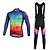 preiswerte Herrenbekleidungs-Sets-Miloto Herrn Fahrradtrikot mit Trägerhosen Winter Lycra Polyester Fahhrad Sportkleidung Rasche Trocknung Sport Bekleidung / Dehnbar