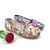 voordelige Damesinstappers &amp; loafers-Dames Schoenen Tule Zomer Lichtzolen Loafers &amp; Slip-Ons Platte hak Ronde Teen Bloem voor Koffie Groen