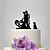 economico decorazioni per torte per feste di matrimonio-Classico Matrimonio Figurina Plastica Coppia classica 1 pcs Nero