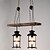 tanie Światła wysp-2 światła 55 cm Styl MIni Lampy widzące Drewno / Bambus Szkło Malowane wykończenia Retro 110-120V 220-240V