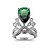 cheap Rings-Ring Synthetic Emerald Pear Cut Green Zircon Emerald Alloy Ladies Unique Design Fashion 6 7 8 9 10 / Women&#039;s / Solitaire