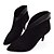 رخيصةأون أحزية بوت نسائية-للمرأة أحذية PU خريف / شتاء ظهر مفتوح كتب كعب متوسط أسود