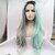 cheap Synthetic Lace Wigs-Synthetic Lace Front Wig Straight Synthetic Hair Natural Hairline Green / Gray Wig Women&#039;s Long Natural Wigs Lace Front