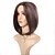 Χαμηλού Κόστους Συνθετικές Trendy Περούκες-Συνθετικές Περούκες Ίσιο Ίσια Κούρεμα καρέ Περούκα Κοντό Μαύρο / Medium Auburn Συνθετικά μαλλιά Γυναικεία Μεσαίο καρέ Μαλλιά με ανταύγειες Μαύρο