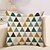 cheap Throw Pillows &amp; Covers-1 pcs Cotton / Linen Pillow Cover Pillow Case, Geometric Pattern Novelty Fashion Geometric Casual Vintage Traditional Classic