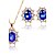 cheap Jewelry Sets-Women&#039;s AAA Cubic Zirconia Jewelry Set - Classic, Fashion, Euramerican Include Pendant Necklace Bridal Jewelry Sets Dark Blue / Purple / Green For Christmas Christmas Gifts Wedding Party Special