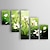 preiswerte Blumen-/Botanische Gemälde-Hang-Ölgemälde Handgemalte - Blumenmuster / Botanisch Abstrakt Moderne zeitgenössische Neuankömmling Fügen Innenrahmen / Fünf Panele