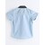 billige T-shirts og skjorter-Spædbarn Drenge Farveblok Kortærmet Bomuld Skjorte Blå