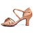 preiswerte Lateinamerikanische Schuhe-Damen Schuhe für den lateinamerikanischen Tanz Satin Schnalle Sandalen / Absätze Schnalle / Rattan Kubanischer Absatz Maßfertigung Tanzschuhe Beige / Leistung / EU40