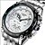 baratos Relógios de aço-Homens Relógio de Pulso Aço Inoxidável Banda Luxo Preta / Prata