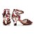 ieftine Pantofi Dans Latin-Pentru femei Latin Imitație de Piele Sandale Adidași Profesional Cataramă Toc Îndesat Negru Rosu 2 - 2 3/4inch Personalizabili