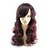 cheap Synthetic Trendy Wigs-Synthetic Wig Wavy Kardashian Wavy Asymmetrical Wig Medium Length Long Black / Red Synthetic Hair Women&#039;s Natural Hairline Black