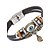 abordables Bracelet Homme-Bracelets en cuir Homme Cuir Naturel Mode Bracelet Bijoux Noir Irrégulier pour Occasion spéciale Cadeau Sports