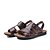 cheap Men&#039;s Sandals-Men&#039;s Leather Summer Comfort Sandals Walking Shoes Black / Brown / Light Brown / Outdoor