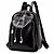 abordables Mochilas-PU mochila Casual Negro