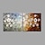 זול ציורי פרחים/צמחייה-ציור שמן צבוע-Hang מצויר ביד - פרחוני / בוטני פסטורלי / סגנון ארופאי בַּד