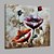 Недорогие Картины с цветочными мотивами-Hang-роспись маслом Ручная роспись - Цветочные мотивы / ботанический Художественный холст