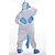 cheap Kigurumi Pajamas-Adults&#039; Kigurumi Pajamas Unicorn Animal Onesie Pajamas Polar Fleece Blue Cosplay For Men and Women Animal Sleepwear Cartoon Festival / Holiday Costumes / Leotard / Onesie / Leotard / Onesie