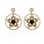 abordables Boucles d&#039;oreilles-Femme Noir Gemme Boucle d&#039;Oreille Pendantes Boucles d&#039;Oreille Fleur Personnalisé unique Mode Style Simple Le style mignon Bois Des boucles d&#039;oreilles Bijoux Noir Pour Noël Cadeau Noël Soirée Mariage