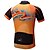 baratos Roupa de Ciclismo Feminino-Manga Curta Camisa para Ciclismo - Laranja Moto Blusas Secagem Rápida Esportes Elastano 100% Poliéster Lycra Roupa