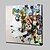 billige Abstrakte malerier-Hang malte oljemaleri Håndmalte Kvadrat Mennesker Abstrakt Moderne Uten Indre Ramme (Ingen Frame)