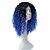 cheap Synthetic Trendy Wigs-Synthetic Wig Curly Minaj Asymmetrical Wig Medium Length Blue Synthetic Hair Women&#039;s Natural Hairline African American Wig Black Blue