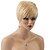 cheap Human Hair Capless Wigs-Human Hair Blend Wig Short Straight Pixie Cut Short Hairstyles 2020 With Bangs Straight Machine Made Women&#039;s Beige Blonde / Bleached Blonde