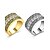 Χαμηλού Κόστους Μοδάτο Δαχτυλίδι-Γυναικεία Δαχτυλίδι Cubic Zirconia Χρυσό Ασημί Ζιρκονίτης Χαλκός Επάργυρο Επιχρυσωμένο Geometric Shape Ακανόνιστος Εξατομικευόμενο