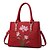 cheap Handbag &amp; Totes-Women&#039;s Bags PU Tote Embroidery for Casual Office &amp; Career Outdoor All Seasons Red Drak Red Gray Purple Khaki