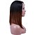 cheap Human Hair Wigs-Virgin Human Hair Glueless Lace Front Lace Front Wig Bob Straight bangs Rihanna style Brazilian Hair Straight Yaki Ombre Wig 130% Density with Baby Hair Ombre Hair Natural Hairline African American