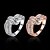 cheap Rings-Women&#039;s Ring Cubic Zirconia Rose Gold Crystal Tin Alloy Rose Gold Plated Alloy Round Geometric Irregular Personalized Luxury Geometric