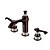 cheap Bathroom Sink Faucets-Bathroom Sink Faucet - Widespread Oil-rubbed Bronze Widespread Two Handles Three HolesBath Taps