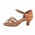 cheap Latin Shoes-Women&#039;s Latin Shoes Silk Sandal Flared Heel Non Customizable Dance Shoes Black / Beige / Brown / Indoor