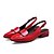 halpa Naisten sandaalit-Naisten Sandaalit Kausaliteetti Kesä Mukavuus Slingback Kiiltonahka PU Musta Keltainen Punainen