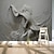 cheap Sculpture Wallpaper-Mural Wallpaper Wall Sticker Covering Print Adhesive Required 3D Relief Effect Woman Portrait Canvas Home Décor