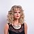 cheap Synthetic Trendy Wigs-Synthetic Wig Curly Curly With Bangs Wig Blonde Medium Length Blonde Synthetic Hair Women&#039;s Blonde