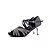 cheap Latin Shoes-Women&#039;s Latin Shoes Glitter Sandal / Heel Rhinestone / Buckle Stiletto Heel Dance Shoes Black-white / Pink / White / Silver / Performance / Leather / EU40