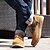 رخيصةأون أحذية أوكسفورد للرجال-رجال أوكسفورد مريح فرو ظبي ربيع صيف خريف فضفاض مفصل منفصل كعب مسطح أزرق داكن رمادي بني مسطح