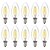 cheap LED Filament Bulbs-BRELONG® 10pcs 4 W 350 lm E14 LED Filament Bulbs C35 4 LED Beads COB Decorative Warm White / White 220-240 V / 10 pcs