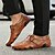 baratos Sapatos Oxford para Homem-Homens Pele Napa Primavera / Outono Casual / Conforto Oxfords Preto / Marron