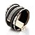 abordables Bracelet-Femme Bracelets - Strass Amis Large, Luxe, Rétro Bracelet Noir Pour Noël Regalos de Navidad Soirée