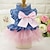 cheap Dog Clothing &amp; Accessories-Dog Dress Puppy Clothes Skirt Bowknot Jeans Casual / Daily Adorable Sweet Dog Clothes Puppy Clothes Dog Outfits White Pink Costume for Girl and Boy Dog Chiffon Denim XS S M L XL XXL