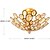 cheap Ceiling Lights-LightMyself™ 3-Light 43 cm Crystal Flush Mount Lights Crystal Gold Chic &amp; Modern 220V / 110V / E12 / E14
