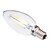 preiswerte LED-Leuchtdraht-Glühbirnen-Brelong 10 Stk e14 2w dimmbare LED Glühlampe AC 220V weiß / warmweiß