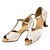 cheap Latin Shoes-Women&#039;s Dance Shoes Latin Shoes Sandal Sneaker Buckle Low Heel Customizable Nude / Silk / Leather / Professional / EU39