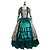 ieftine Costume Vintage &amp; Istorice-Rococo Βικτωριανής Εποχής Costume Pentru femei Fete Costume petrecere Verde Vintage Cosplay Material cu burete Tafta Manșon Lung Lungime Gleznă Costume de Halloween