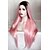 cheap Synthetic Lace Wigs-Synthetic Lace Front Wig Straight Straight Lace Front Wig Pink Medium Length Pink Synthetic Hair Women&#039;s Ombre Hair Pink Uniwigs