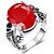 cheap Rings-Statement Ring Onyx Solitaire Black Red Blue Resin Rhinestone Chrome Statement Ladies Personalized 7 8 9 10 / Women&#039;s / Crystal