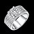 cheap Rings-Women&#039;s Band Ring AAA Cubic Zirconia Silver Zircon Copper Silver Plated Alloy Round Geometric Irregular Personalized Luxury Classic