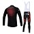 cheap Men&#039;s Clothing Sets-Women&#039;s Men&#039;s Long Sleeve Cycling Jersey with Bib Tights Winter Fleece Spandex Silicon Black Bike Clothing Suit Quick Dry Back Pocket Sports Honeycomb Mountain Bike MTB Road Bike Cycling Clothing